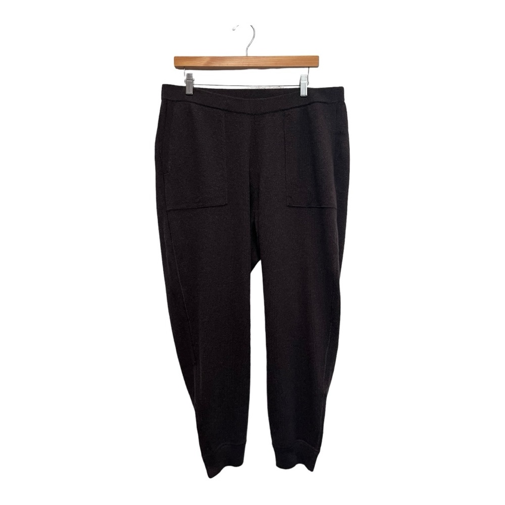 J. Jill 100% Cashmere Cozy Jogger Lounge Pants Pockets Size L NWT $219 Chestnut